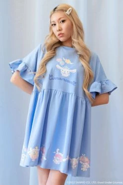 My Violet X JapanLa X Sanrio Cinnamoroll Blue Babydoll Dress New Arrivals