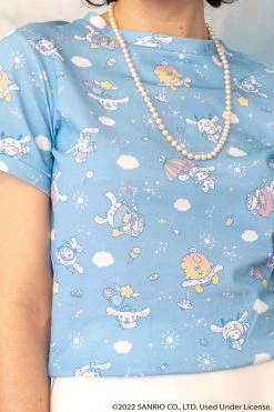 My Violet X JapanLA X Sanrio Cinnamoroll Birthday Party Crop Top - Sm Left!! MV Originals
