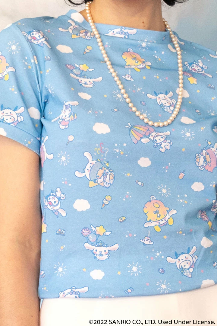 My Violet X JapanLA X Sanrio Cinnamoroll Birthday Party Crop Top - Sm Left!! MV Originals