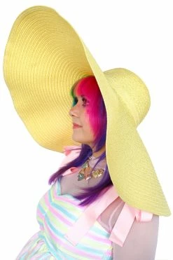 My Violet New Arrivals The Drama Oversized Sun Hat - Sunshine