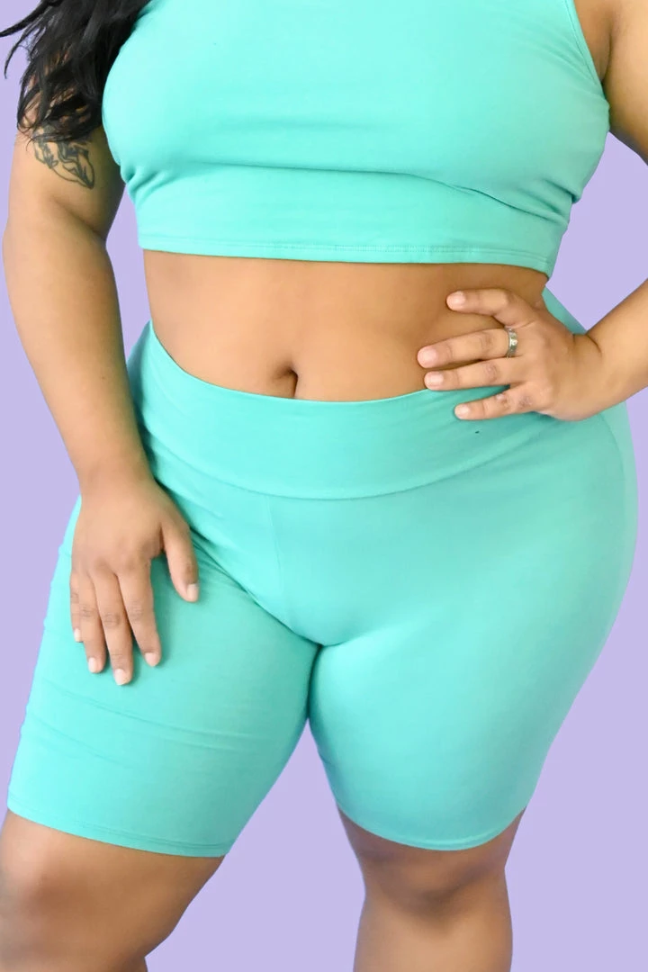 My Violet Barbie Biker Shorts- Teal