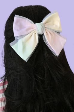 My Violet Rainbow Oversized Hair Bow - Pastel