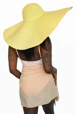 My Violet New Arrivals The Drama Oversized Sun Hat - Sunshine