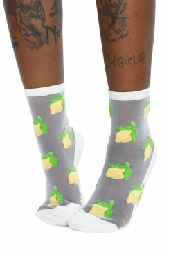 My Violet New Arrivals Sheer Lemon Socks