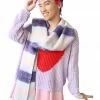 My Violet Cozy Stripe Oversized Scarf - Purple