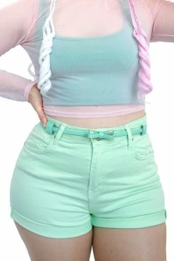 My Violet Denim Hot Shorts