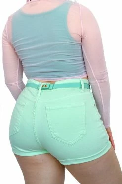 My Violet Denim Hot Shorts