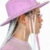 My Violet New Arrivals Pearl Flat Brim Hat - Lilac
