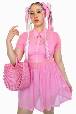 My Violet New Arrivals Pink Leopard Fan Bag