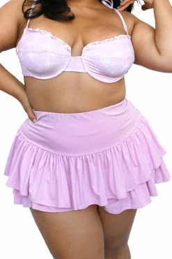 My Violet Soft Ruffle Shorts - Pink