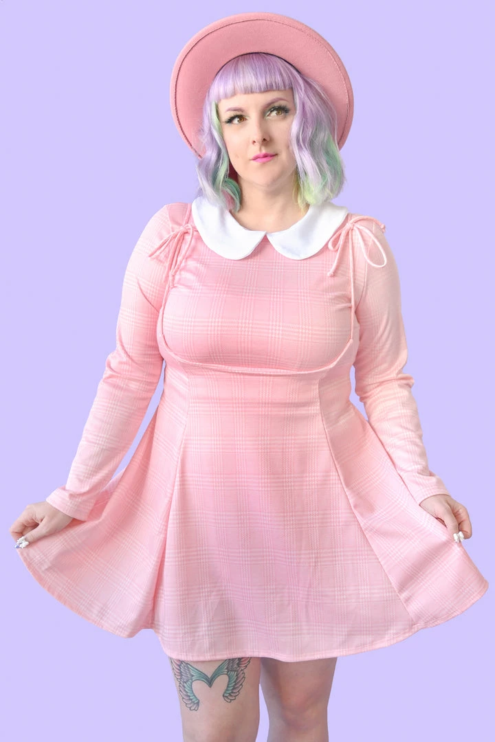 My Violet Debbie Long Sleeve Crop Top - Pink MV Originals