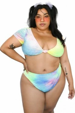 My Violet Swim Candy Prism Tie-Dye Bikini Set
