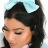 My Violet Satin Bow - Blue