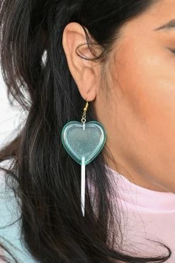 My Violet Heart Lollipop Earrings