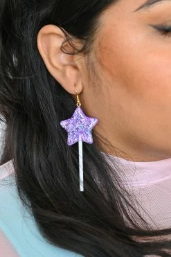 My Violet Star Lollipop Earrings Accessories