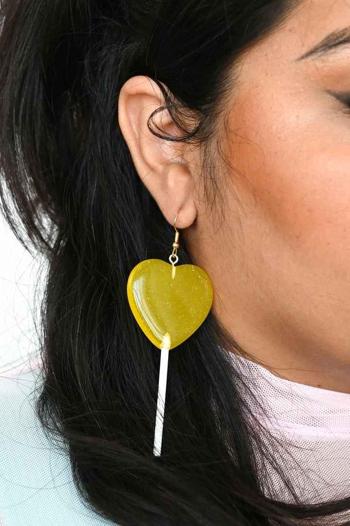 My Violet Heart Lollipop Earrings