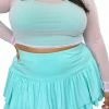 My Violet Soft Ruffle Shorts - Aqua