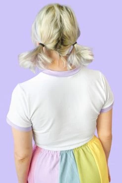 My Violet MV Originals Moxie Ringer Crop Tee - Purple