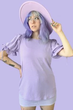 My Violet Bon Bon Puff Sleeve Top - Lavender New Arrivals