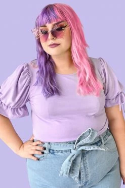 My Violet Bon Bon Puff Sleeve Top - Lavender New Arrivals
