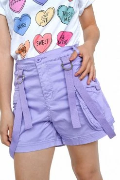 My Violet Suspended Cargo Shorts - Lavender New Arrivals