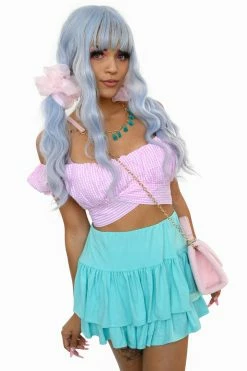 Sweet Generis Pink Picnic Crop Top Tops