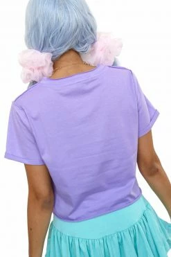 My Violet Lavender Boxy Cropped Tee New Arrivals