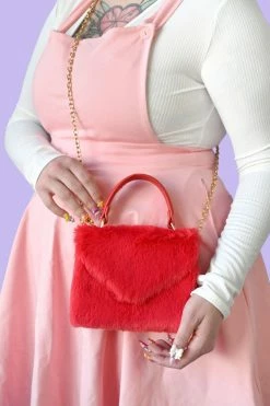 My Violet New Arrivals Fuzzy Red Letter Bag