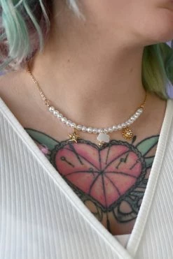 My Violet New Arrivals Pearl Charm Necklace