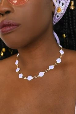 My Violet New Arrivals Lavender Smiley Choker