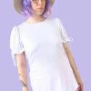 My Violet Bon Bon Puff Sleeve Top - White