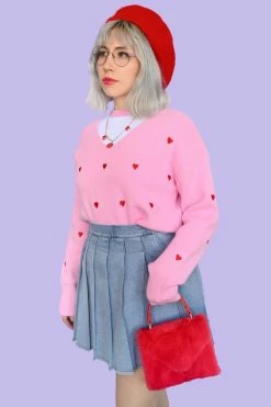 My Violet Petit Heart Sweater New Arrivals