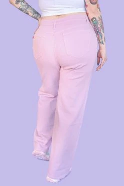 My Violet MV Originals Wide Leg Mom Jeans - Lilac