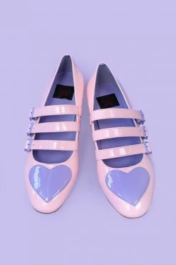 Strange Cvlt New Arrivals Heart Coven Heels - Lavender