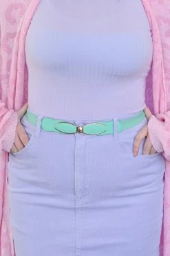 My Violet Charming Mint Bow Belt New Arrivals