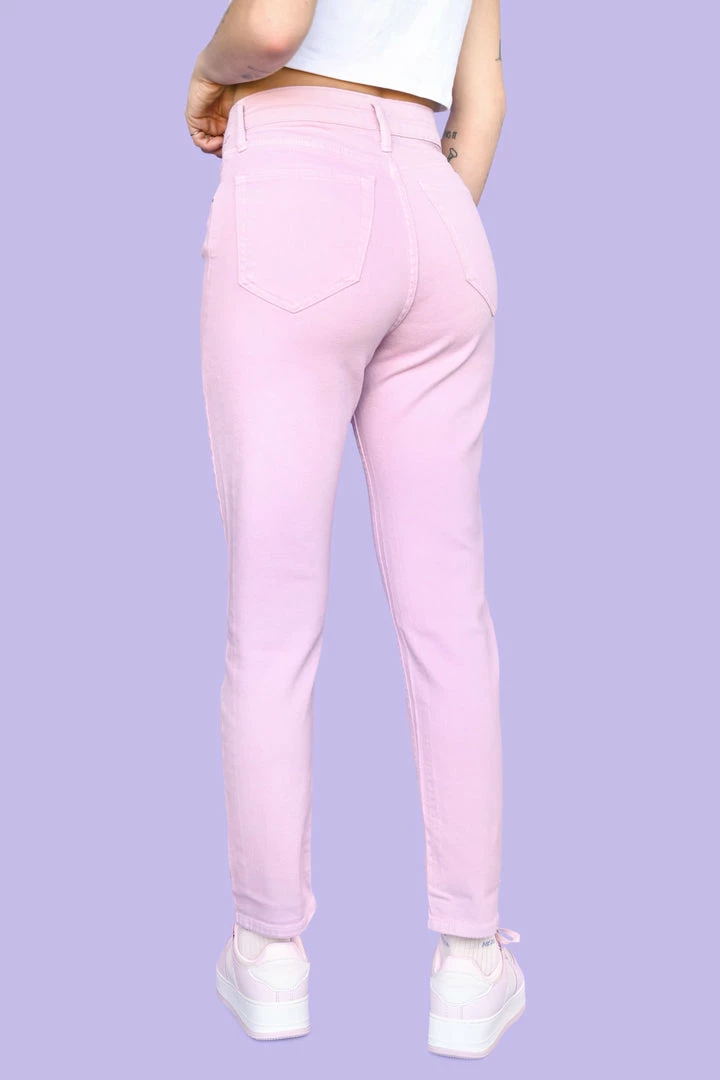 My Violet Skinny Mom Jeans - Lilac
