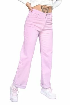My Violet MV Originals Wide Leg Mom Jeans - Lilac