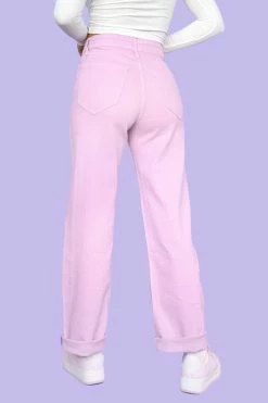 My Violet MV Originals Wide Leg Mom Jeans - Lilac