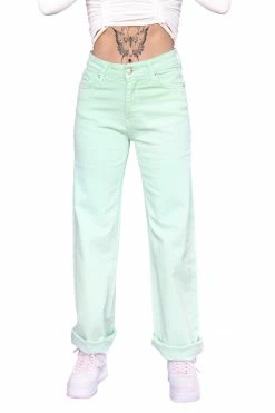 My Violet Wide Leg Mom Jeans - Mint MV Originals