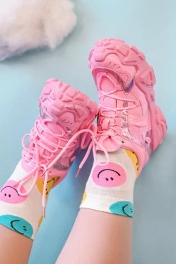 My Violet Footwear Bubblegum Pop Pink Elevated Sneakers