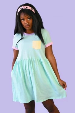 My Violet Cadoodle T-shirt Dress - Mint MV Originals