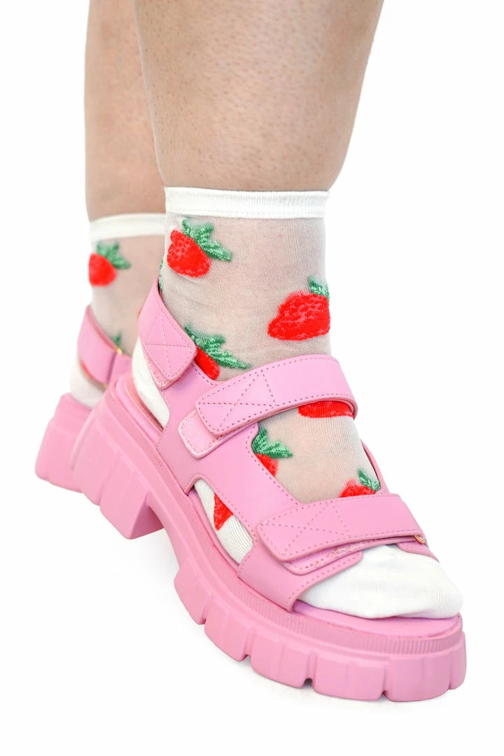 My Violet Strawberry Strut Sandals
