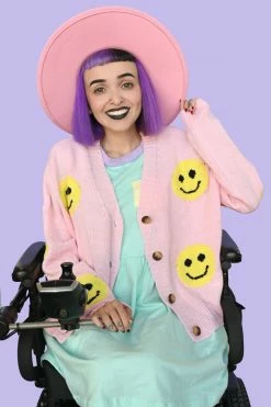 My Violet Smiley Cardigan New Arrivals