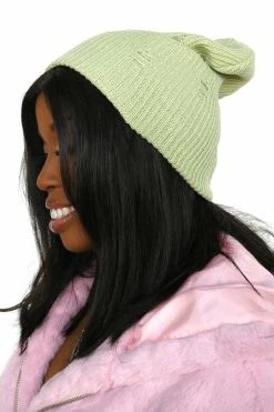 My Violet Distressed Slouchy Beanie - Mint New Arrivals