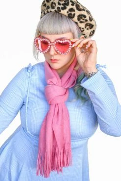 My Violet New Arrivals Super Soft Fringe Scarf -Pink