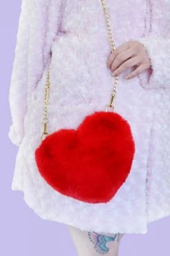 My Violet New Arrivals Fluffy Little Heart Cross Body Bag