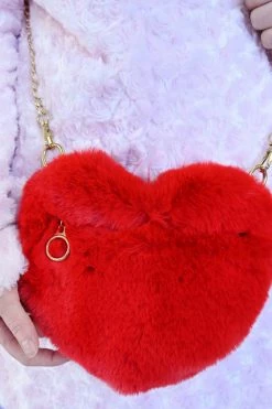 My Violet New Arrivals Fluffy Little Heart Cross Body Bag