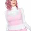 My Violet Pink Ribbed Cropped Tank New Arrivals