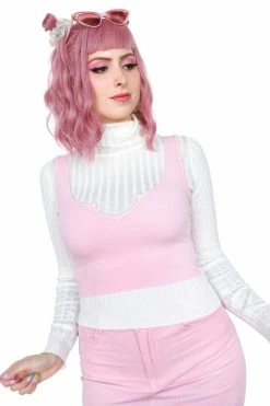 My Violet Pink Ribbed Cropped Tank New Arrivals