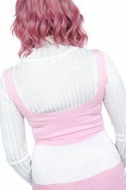 My Violet Pink Ribbed Cropped Tank New Arrivals